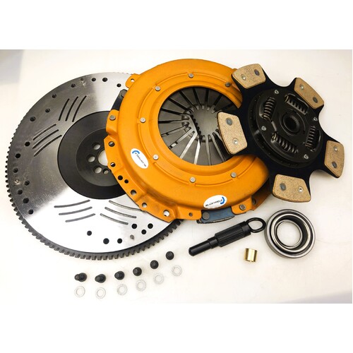 Stage 4 Ceramic Button Heavy Duty Clutch Kit Flywheel For GQ GU Patrol TD42 Diesel